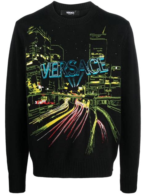 sweater neoprene light versace|farfetch Versace sweaters.